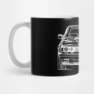 White E34 Car Sketch Art Mug